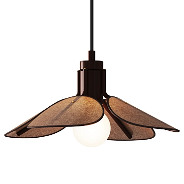 Modern Wood Pendant Light 3D model image 1 