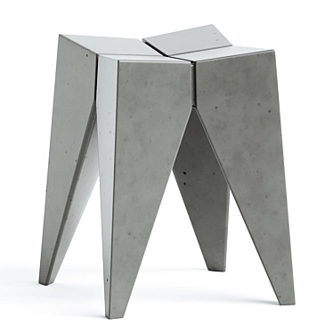 Sleek, Minimalist Bridge Stool 3D model image 1 