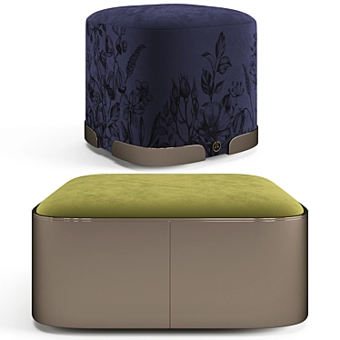 Translation from Russian (if needed): N/A

Unique Title: Parsons Luxe Ottomans Set 3D model image 1 