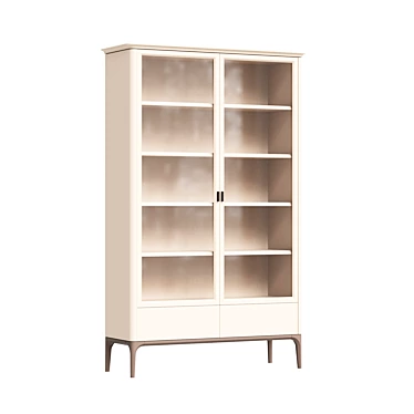 Primo Bookcase in Beige/Brown 3D model image 1 