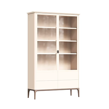 Primo Bookcase with Four Drawers 3D model image 1 