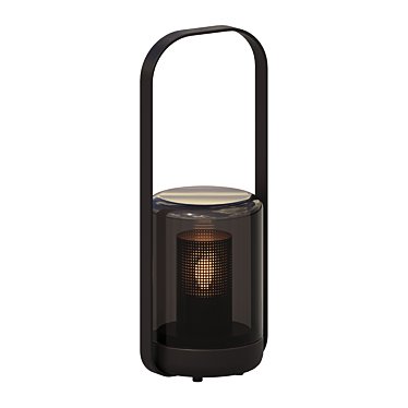 Luna Glass Alu Outdoor Lamp 3D model image 1 