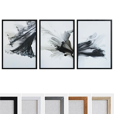 Modern Abstract Picture Frame Set 3D model image 1 