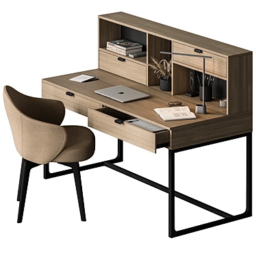 Modern Writing Table - Office Furniture 3D model image 1 