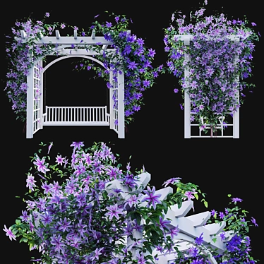 3D Clematis Plant Models - Complete Growth Solutions 3D model image 1 