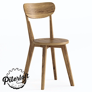 York Oak Wood Chair 3D model image 1 