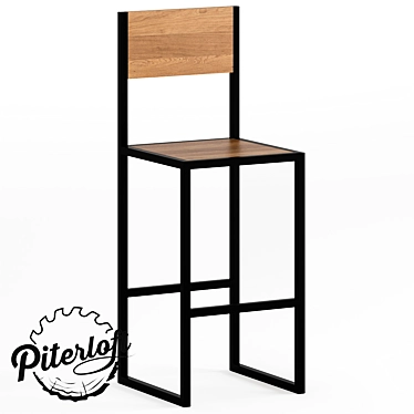 Industrial Loft Bar Stool Box 3D model image 1 