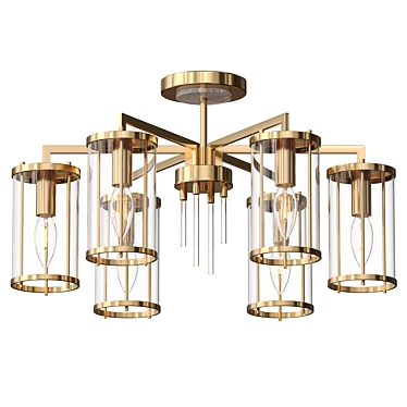 Elegant Vase Chandelier Light Fixture 3D model image 1 