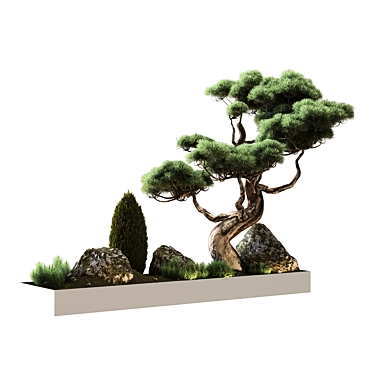 Japanese Pine Composition: Home & Garden Decor 3D model image 1 