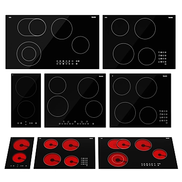 Baumatic Ceramic Hotplates Set 3D model image 1 