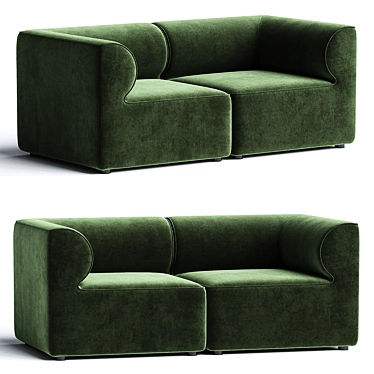 Eave Modular Sofa in City Velvet 3D model image 1 