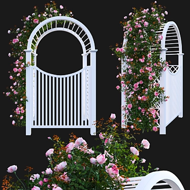 Versatile 3D Climbing Rose Models 3D model image 1 