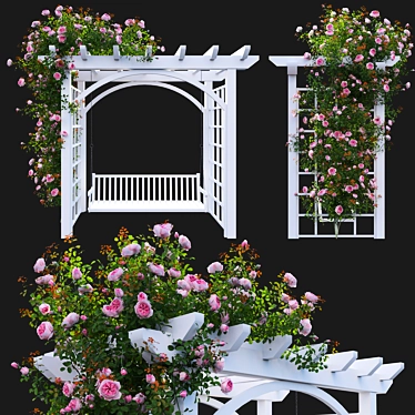 3D Climbing Rose Plant Models 3D model image 1 