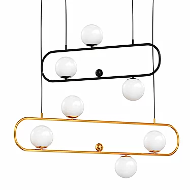 Modern Hoop Design Lamp 3D model image 1 