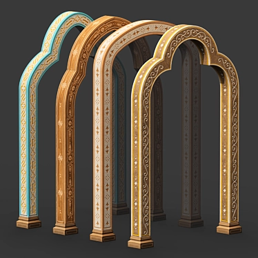 Adorned Archway Décor - 4pc 3D model image 1 