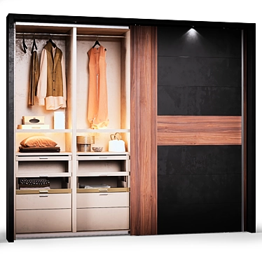 Believue Sliding 2 Door Wardrobe 3D model image 1 