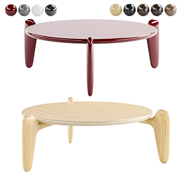 Premium Glossy Lacquer Cocktail Table 3D model image 1 