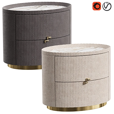  BOHEME Bedside Table Luxe 3D model image 1 