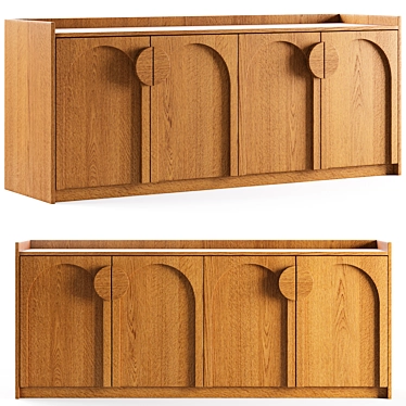 Asphea Arched Dresser Cabinet 3D model image 1 