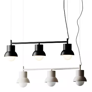 Contemporary Down Long Pendant Lamp 3D model image 1 