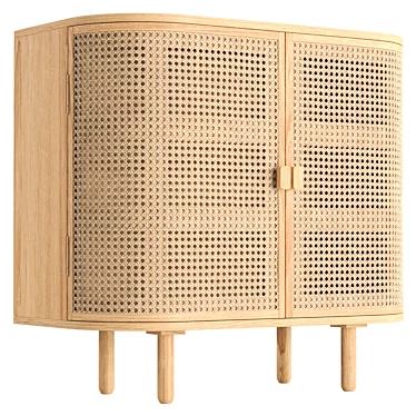 Modern Bandol Cabinet with Textured Finish 3D model image 1 