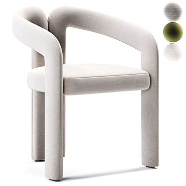 Modern Designer Cassina Dudet Armchair 3D model image 1 