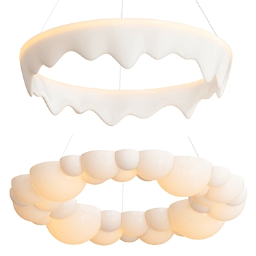 Modern Chic Chandelier Duo 3D model image 1 