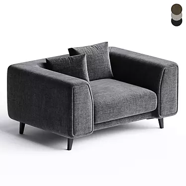 PRINCIPE Upholstered Armchair 3D model image 1 