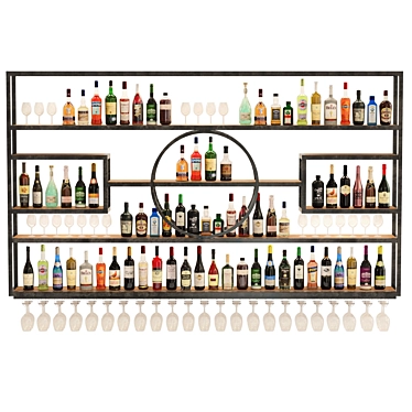 Bar Alcohol Rack 3D Models 3D model image 1 