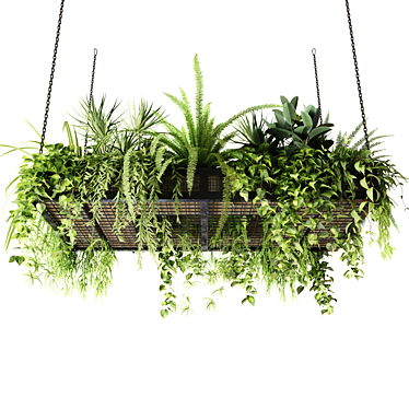 Hanging Plants Shelf Mesh Display 3D model image 1 