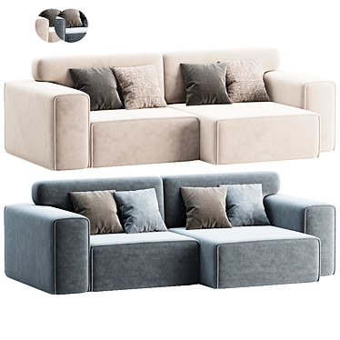 Elegant Vienna Sofa 2017 Model 3D model image 1 