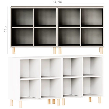 Ikea Eket Cabinet with Legs 3D model image 1 