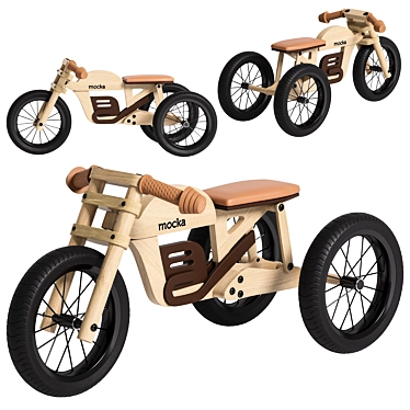 Eco-Wood Balance Bike Kit 3D model image 1 