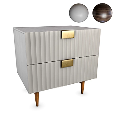 Modern Bedside Nightstand LaLume 3D model image 1 