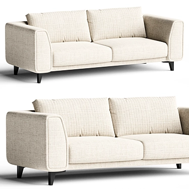 Luxury Principe Upholstered Sofa 3D model image 1 