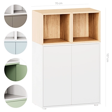 Ikea Eket Cabinet Combo 70cm 3D model image 1 