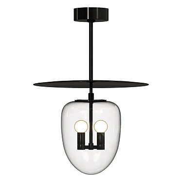 Elegant Bell Pendant Light Fixture 3D model image 1 