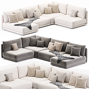 Modern 3D Katarina Corner Sofa 3D model image 1 