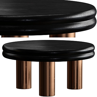 Elegant Macaro Coffee Table 3D model image 1 