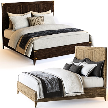 CAYDEN CAMPAIGN PANEL BED WITH CORNER BRACKETS Restoration Hardware