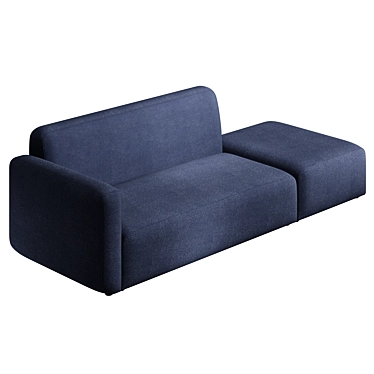 Modular Sofa With Blue Terminal 3D model image 1 