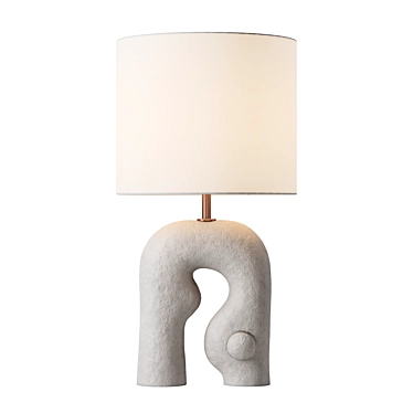 Artist-Inspired Ceramic Table Lamp 3D model image 1 