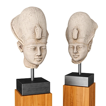 Ancient Egypt Portrait Sculpture 3D model image 1 