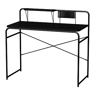 Foreman 98x48 Black Writing Desk 3D model image 1 