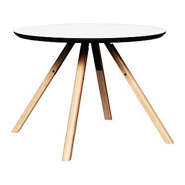 Arne Round Dining Table 100cm 3D model image 1 