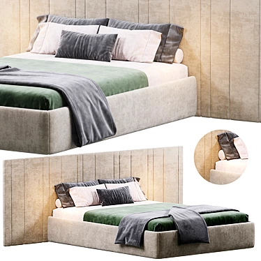 Contemporary VUDLEND Bed Design 3D model image 1 