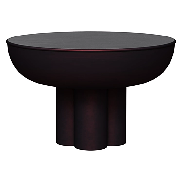 Crown Table Low - Burned Black 3D model image 1 