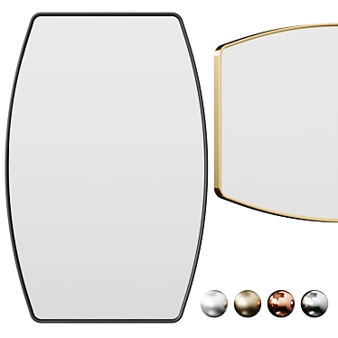 Modern Oval Vanity Mirror 3D model image 1 