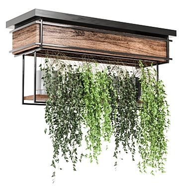  Metal Shelf Indoor Plants Set 3D model image 1 