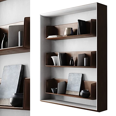 Decorative Set and Shelving Unit 3D model image 1 